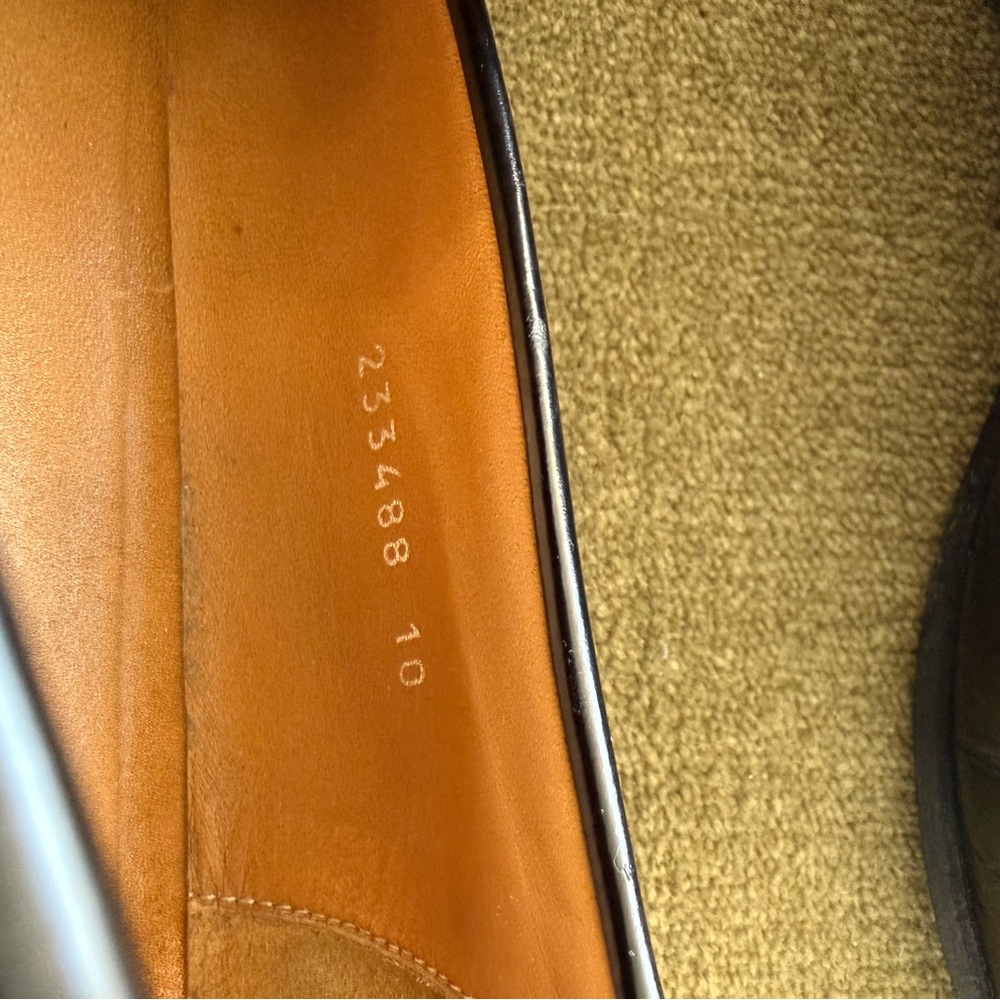 Gucci Black Leather Men’s Loafers with Green & Red Web - Picture 11 of 12
